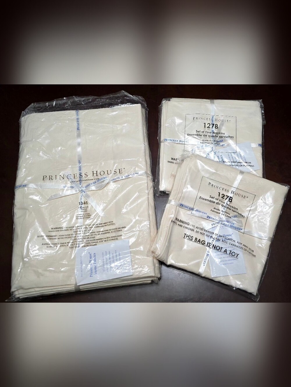 NWT Princess House Abington Damask Bundle: 1348 Tablecloth & (8) 1278 Napkins